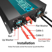 Reliable 3000W High Efficiency Pure Sine Wave Solar Power Inverter 12V 120V 60Hz Power Converter LED Display