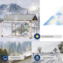 Zipper tarpaulin，0.5mm Heavy Duty Pvc Clear Waterproof Tarpaulin Side Panels,Outdoor Clear Tarp Curtains With Zipper,for Pergola Patio Porch Gazebo Garden，Customizable (Size : H2.9xW9m/H9.5xW29.5ft)