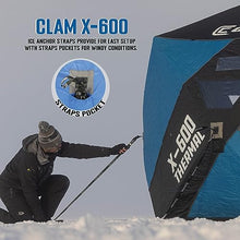 CLAM X-600 Portable 6 Person Thermal Hub Shelter Tent for Ice Fishing