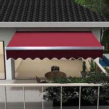 WZUOPG Manual Retractable Awning Door Window Awning Shelter Outdoor Canopy Home Deck Canopy with Manual Crank Handle（Frame Included ）