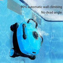 WZUOPG Wireless Robotic Pool Cleanser, Pool Vacuum Cleaner for Walls with Strong Suction, Intelligent Road Planning, Fast Charging, Ideal for High Pools
