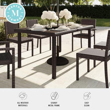 Martha Stewart Bedford 62" Indoor/Outdoor Patio Table, Brown