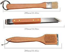 XIXIDIAN 18 Piece BBQ Tools Set Stainless Steel Wooden Handle BBQ Tools for Christmas Birthday Presents - Grill Utensils Set Ideal Grilling Gifts for Men Dad Women