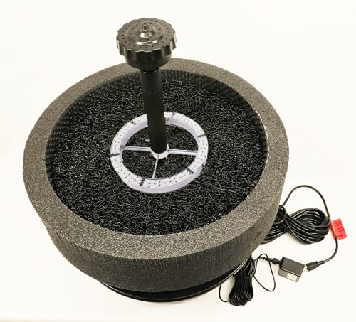 Custom Pro 3000 Floating Pond Aerator and Fountain with Multi Tier Nozzle and LED Light Ring Multicolor