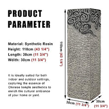 ARCVOX Home Garden Sculpture Columns Pedestal, Faux Stone Finish Floor Ornaments, Landscape Statues for Home Decor, Backyard Decor Pagoda Statue (Size : 43.3in)