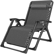 IIPOSAQQ Folding Recliner Garden Chair Leisure Beach Chair with Headrest for Garden Outdoor Camping Portable Deck Chairs for Heavy People with Cushions