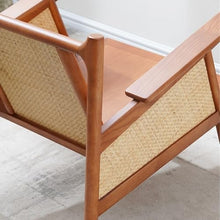 Xilin-872 Rattan Chairs for Home Comfortable Rattan Sun Lounger Blue for Living Room, Bedroom or Balcony Patio Lounger