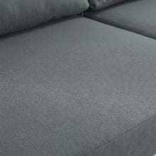 Outdoor Escape Gray Fabric Outdoor Patio Modular Sofa with Contemporary Style, All-Weather Upholstery, Seat Width 86.25 Inches, 1-Piece Set