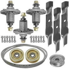 SamLng Universal 48" Mower Deck Spindle, Blade, Idler & Belt Kit, 10-Pack - Replacement Part #GY20454, Fits LA145, LA155, LA165 Series