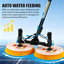 Electric Pool Cleaning Brush w/Adjustable Brush Head,Extendable Window Cleaning Pole Cleaner Kit,Photovoltaic & Solar Panel Cleaning Tool