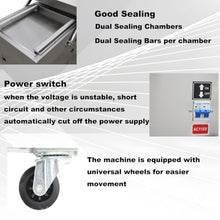 Banfluxion 110V DZ500 Two Chamber Vacuum Packaging Machine 1500W for Meat, Vegetables, Fruits