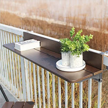 Adjustable Folding Outdoor Hanging Balcony Bar Table for Railings Wall Mounted Patio Garden Side Table Lifting Desk 60X27cm/23.6X10.6In,120x27cm/47.24x10.6in