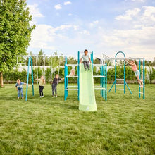 Activplay Modular Jungle Gym Set for Kids - Outdoor Playset with Swing, Slide, Monkey Bars, and Hanging Bridge