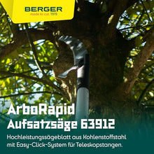 Berger ArboRapid pruning saw set with compact two-parts ArboRapid telescopic pole and ArboRapid pole saw 33 cm including saw sheath