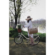 Storage Baskets,Large Rattan Crossbody Picnic Basket Handmade Wicker Weave Camping Trip Lunch Baskets Food Storage Cylindrical Basket Outing