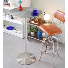SXBHDM Stainless Steels Bar Table, High Table for Cocktail Bar Pub Coffee Tea Dining Bistro Outdoor Table, Counter Height Dining Table Tall Side Table (Size : 60x60x105cm)