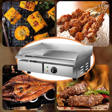 Commercial Countertop Griddle, Stainless Steel Griddle Hot Plate Electric BBQ Grill, Burger Bacon Kitchen Restaurant Teppanyaki