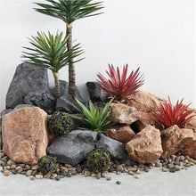 BSNRSNMFA Landscape Artificial Stone, Non-Hollow Artificial Fake Rocks, PU Garden Fake Stones, Decorative Stone Fake Stone for Outdoor(47.2 * 9.8 * 9.8in)