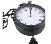SLGGPJBU ZXXHNNAIHG Wall Clock Outdoor Garden Wall Clock Double Sided Cockerel Vintage Retro Home Decor Wall Clock Modern
