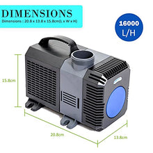 TYZK Electric Submersible Pump 10000-16000l/h Submersible Pump, Garden Fountain Ecological Pond Filter System 80/100/120/140w Sump Pump (Cor : CTP 16000)