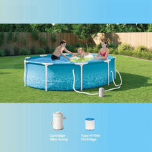10 Foot × 30 Inch Wave Style Metal Frame Above Ground Pool Kit