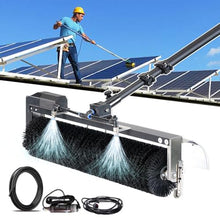 TGBHM Outdoor Solar Panel Cleaning Kit - 60Cm Rotating Brush, Telescopic Pole, 10M Hose, 2 Power Supply Options, 5.5M/18Ft Mains Version - Efficient Outdoor Cleaning Solution,5.5M/18Ft-Version