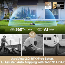 MOVA LiDAX Ultra 1000 Robot Lawn Mower with Blade Kit, Wire-Free for 1/4 Acre, RTK-Free+360° 3D LiDAR+AI Vision Mapping, Zero-Edge Cutting, Cut Height 1.2"-3.9", 45% Slope, 150 Managed Zones Dual Maps