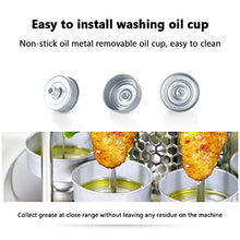 MNSSRN Automatic Rotary Electric Kebab Machine, Automatic Rotary Grill Smokeless Skewers, Built-in Oil Pan - Suitable for Outdoor Camping, 10 Barbecue Sticks