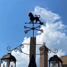 Metal Weathervane Outdoor Iron Wind Vane Stainless Steel Yard Weather Vane Wind Direction Indicator Lion Wind Measuring Tool (Lioness) (Male Lion)