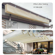 HOFUNTRE Pergola Shade Cover Retractable，Telescopic Canopy Pergola Cover ，Wave Sunshade Net，Widely Used, Suitable For Home Or Commercial Environment, Sun Protection, Durable(W:1.7m/5.57ft*L:12m/39.3ft