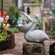 PUPAYA Garden Pelican Sculpture,Wild and Rare Great Waterfowl Figurine,Magnesium Oxide Outdoor Statue for Patio,Lawn,Yard Art Decoration