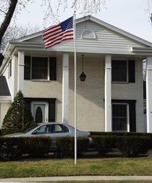 CommerceSigns Telescoping Flagpole Clear Anodized 25'H