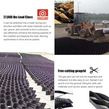 Geo Grid Geogrid Under Gravel Driveway 680 Sq Ft， Foldable Heavy Duty Ground Paver Grids for Erosion Control, Garden Subgrade Work Honeycomb Gravel Grid ( Color : H: 3.9 In , Size : 19.7x36.1ft/6x11m