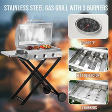 ONLYFIRE GRILLS Portable Propane Gas Grill with Foldable cart, BBQ Grill