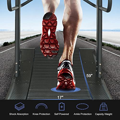 WOLFMATE Fitness Curved Treadmill Air Runner Black