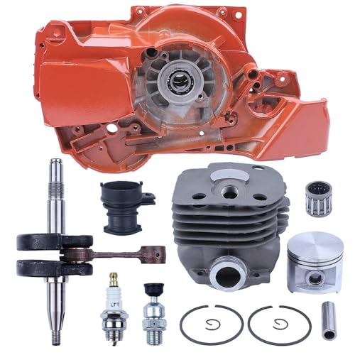 WZFBEMPJS Crankcase Crankshaft 50mm Cylinder Kit Fit for 362 365 371 372 Chainsaw Piston Rings Needle Bearing Spark Plug Parts