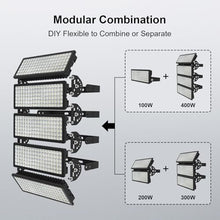 Lukciwee 1000W LED Stadium Lights Outdoor, 2Pack 500W Arena Flood Light