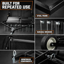 42" Tow-Behind Combo Lawn Sweeper with Dethatcher and Hamper
