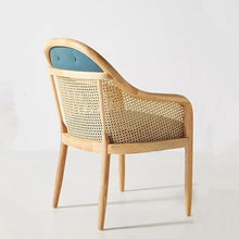 ONMYJFD Office Kitchen Arm Dining Chair Rattan Outdoor Restaurant Ergonomic Chair Wooden Party Furniture