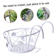LUUYYI Plant stand2 Pcs Outdoor Hanging Planters Outdoor Plant Stand Garden Plant Basket Outdoor Planters Retro Flower Pot Holder Plant Display Rack Black Planters WHI
