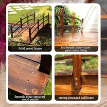 TT-YEL Heavy Duty Tree Garden Passage Bridge, Courtyard Walkway Arch Bridge with Safety Railings, Garden Decorative Wooden Bridge, Load-Bearing 500Kg,Yellow l140cm