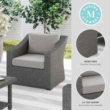 Martha Stewart Bedford Indoor/Outdoor Patio Accent Chair, Gray
