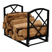 DOIBG Firewood Rack, Log Store Firewood Rack Indoor Wrought Iron Log Storage Rack Bracket Rust Free Wood Rack for Firewood Fireplace Tools