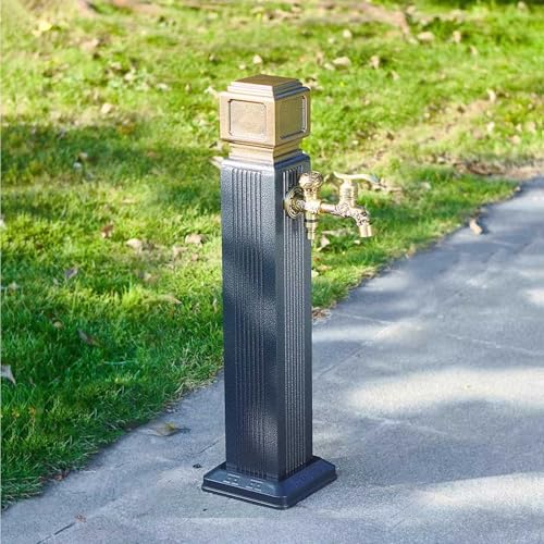 Freestanding Aluminum Alloy Garden Water Column, Vertical Square Design for Efficient Irrigation and Outdoor Washing
