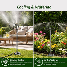 Fvmsse Adjustable Outdoor Standing Misting System, for Cooling & Irrigation