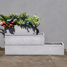 ZOCWJK Planter Pots Plant Pots Rectangular Cement Flower Pots Large Outdoor Indoor Flower Green Cultivation Planters Solid Color Simple for The Garden/Home/Office Flower Plant,J