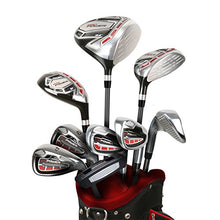 Powerbilt Pro Power Complete Golf Set for Men Left Hand Silver Black Red