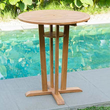 Cambridge Casual Arie Solid Teak Wood Outdoor Bar Dining Table with Removable Lid – Rectangular High Top Patio Table for Balcony, Garden, or Deck – Weather-Resistant Premium Hardwood Furniture