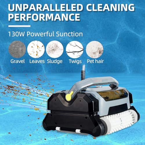 ProMaintain Robotic Pool Vacuum Cleaner 130W Waterliner Clean Wall Climbing Gray
