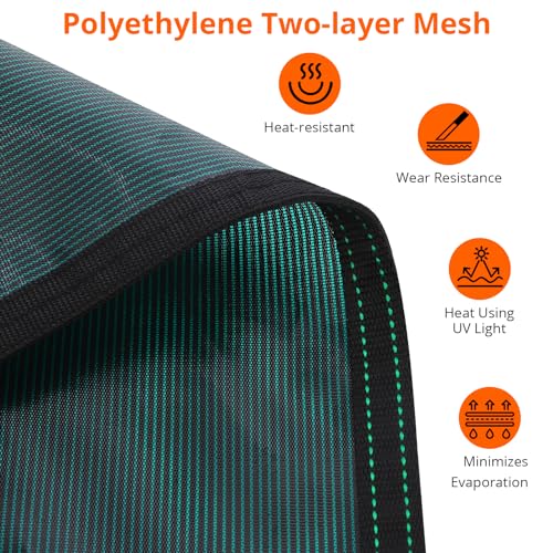 GARVEE Pool Safety Cover Green Mesh Fits 18x36ft Inground Pool